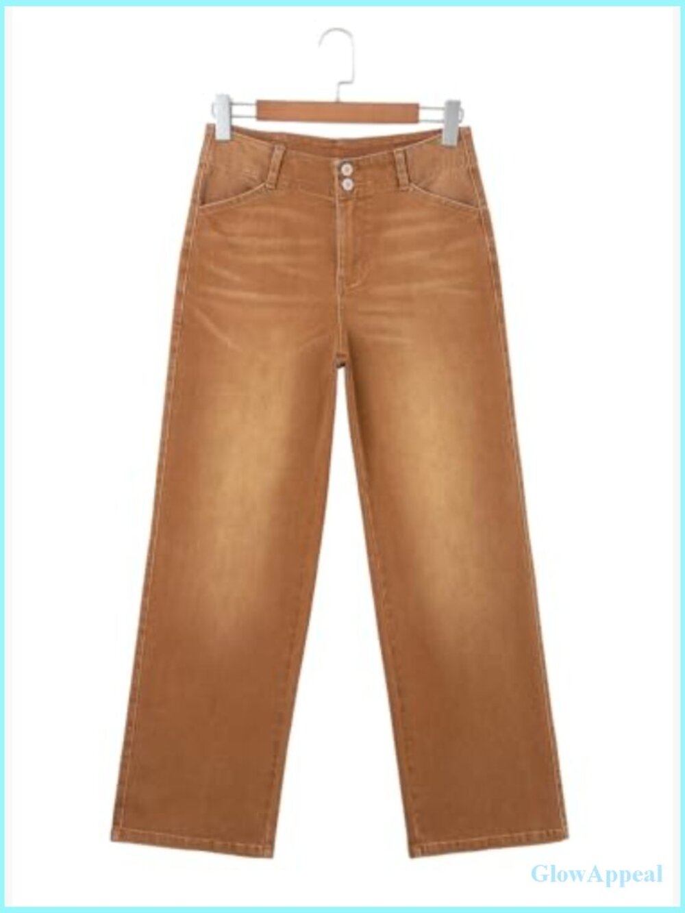 High Waisted Wide Leg Jeans Stretchy Tummy Control Denim Pants - Picture 6 of 6
